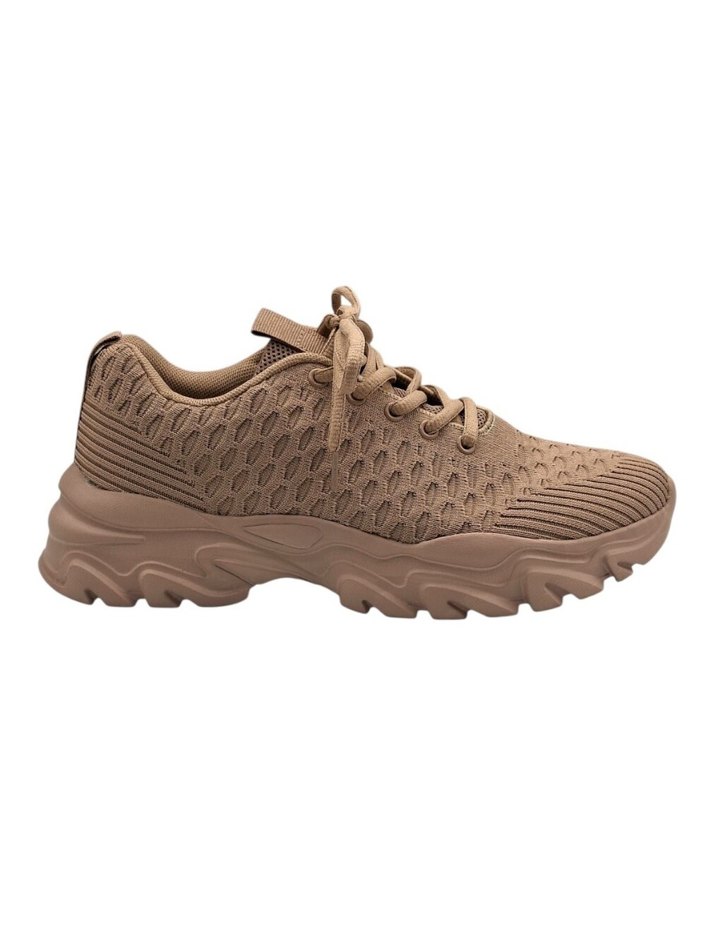SALE! Lightweight Knit Chunky Women's Sneakers  Beige Nude Size 10